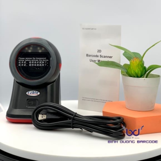 Máy quét mã vạch Syble XB-8608H 1D & 2D để bàn, Quét đa hướng, Quét tự động